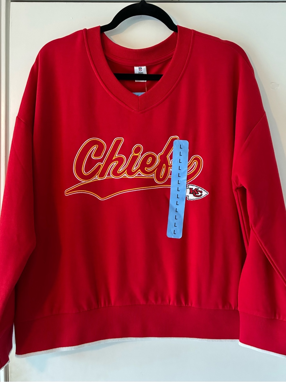 Women’s NFL Team Apparel Red Long Sleeve Pullover Sweatshirt